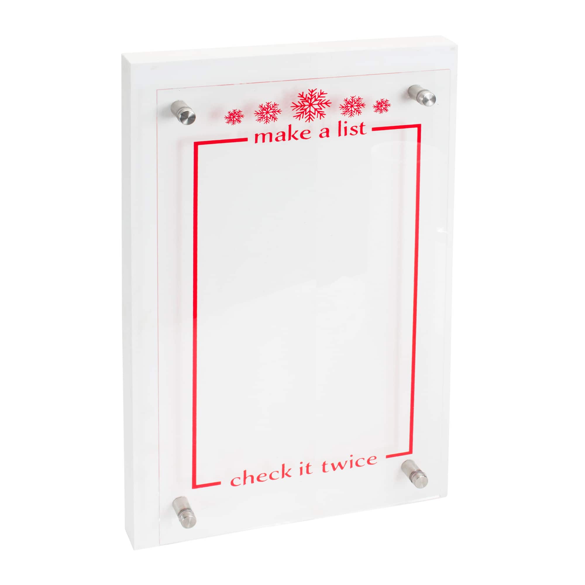 15.5" Make A List, Check It Twice Acrylic Sign